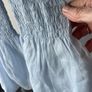 top zara light blue off shoulder top medium Image 4