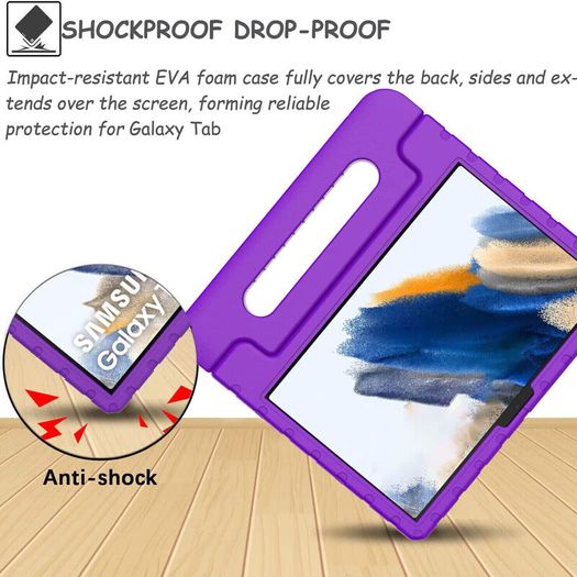 For Samsung Galaxy Tab A11 Plus Kids Case Shockproof Cover With Stand - Purple