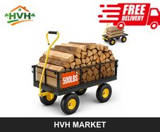 500 lb Steel Garden Cart with 10" Tyres