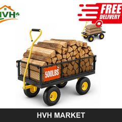 500 lb Steel Garden Cart with 10" Tyres