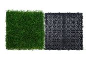 Artifical Grass Tiles Interlocking Turf Deck Set, 18 Pack 305x305mm, Synthetic Fake Grass Self-draining Mat Flooring Decor Pad, Perfect For Multi-Purpose