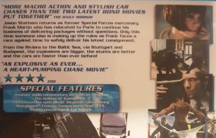 Transporter 3 [2008] Jason Statham [Blu-ray Movie]