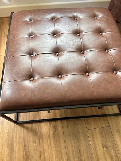 Seater DKNY Tufted Leather Ottoman