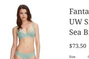 Fantasie Isabella - Underwired Side Support Bra 30FF and 2 Briefs XS - Sea Breeze Turquoise - BNWT RRP 69