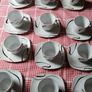 Black and White Cups (12) and Saucers (12) Image 5