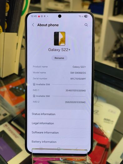 Samsung Galaxy S22+ Plus 128GB Dual Sim Factory Unlocked Black/ Used