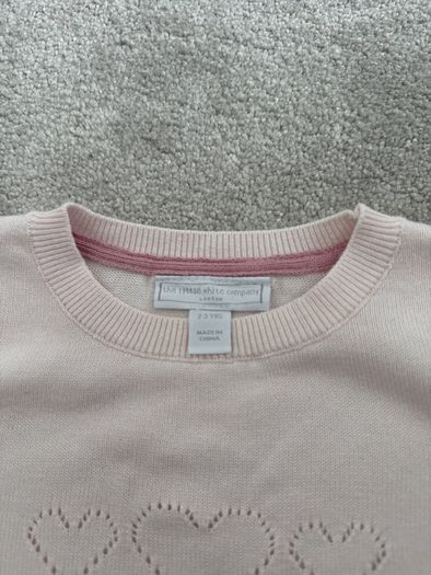 girl top pink the little white company 2-3 years