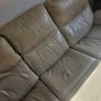 Cream leather recliner sofa (open to offers) Image 3
