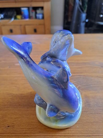Vintage 3 dolphins ornament