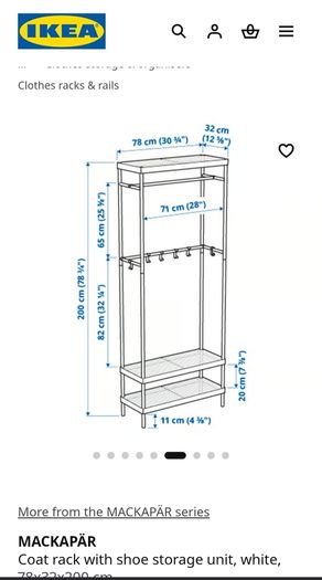 IKEA MACKAPAR coat rack with shoe storage units