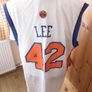 Vintage Adidas New York Knicks #42 David Lee White Jersey Image 3
