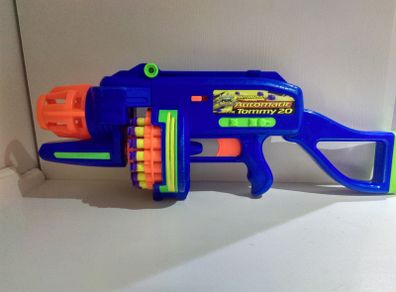 Nerf Gun - Automatic Tommy 20 Soft Darts Gun / Toy