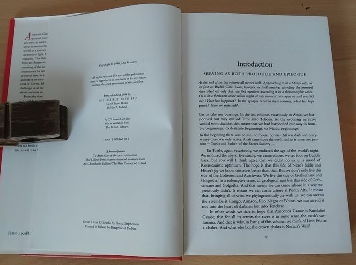 Turtle was Gone A Long Time Vol 3 Anaconda Canoe by John Moriarty h/b with d/j 1998 Kerry Philosophy