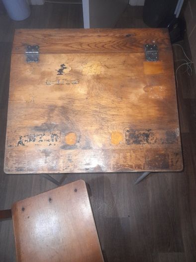 Beautiful Old Childs School Desk and Chair