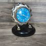 Vintage Majak Desk Clock Soviet Crystal Glass Clock USSR Mechanical Wind Up 1970s Not Working Parts Repair Image 3
