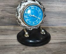 Vintage Majak Desk Clock Soviet Crystal Glass Clock USSR Mechanical Wind Up 1970s Not Working Parts Repair