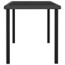 Garden Dining Table Black 140x70x73 cm Poly Rattan Image 3