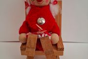 Vintage Wooden Granny Gnome on Rocking Chair