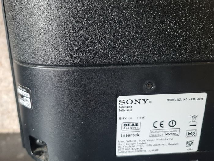 Sony Bravia KD-43XG8096  43" 4K Ultra HD Android Smart TV