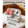 Meat Slicer, Electric Deli Slicer with 190mm SUS420 Blade & 0-15mm Adjustable Thickness, 200W Home Food-Slicer for Frozen Meat, Ham, Baguett, Steak Image 5