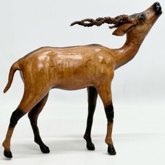 Fine Large Vintage Leather Antelope