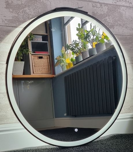 LED Bathroom Mirror Fogless Demister 80x80cm