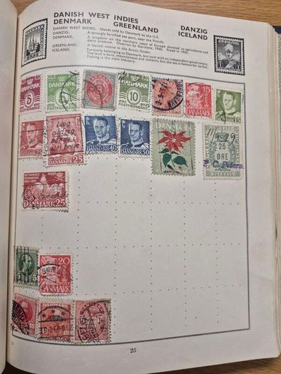 stamp album with stamps of the world
