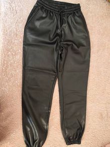 Faux leather trousers Next size 6 and t-shirt