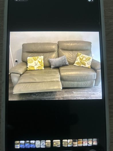 3 seater leather recliner sofa