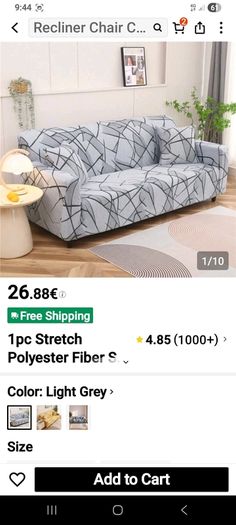 Beautiful Sofa covers Grey