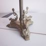 Antique Embossed Brass Ornate Standing  Ashtray German Metal Image 3