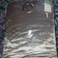 Grey/Silver Crushed Velvet Curtains