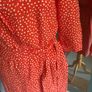 Free Post today ONLY- Mint Velvet Orange Polka Dot Shirt Dress with belt - Size 8 Image 3