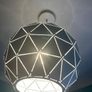 Large White Metal Tangent Pendant Light (New in Box, Free Shipping) Image 3