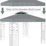Gazebo 3 x 3m Canopy Replacement Cover,2-Tier Roof Top Covers Image 5