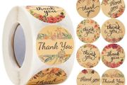 Thank You Stickers / Large / 1.5" / 60 / NEW