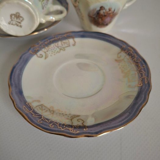 Japanese Lusterware Cups & Saucers