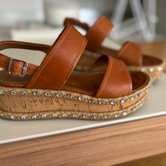 Italian leather sandals which 2" platform