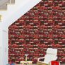 NEW SALE | Stone Brick Wallpaper Peel and Stick 3D Effect Blocks Vintage Brick Faux Textured Self-Adhesive Wallpaper Kitchen Cabinets Backsplash Fireplace Laundry Room Accent Wall Decor Image 3