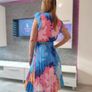 CHIFFON pleated envelope dress Image 4