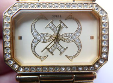 GUESS Women's Gold-Tone Chain Bracelet Watch Guess works well