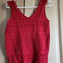 F&F Red crochet summer shirt blouse S NEW Image 5