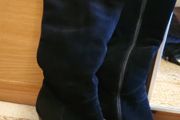 Black Suede Boots    Size 5