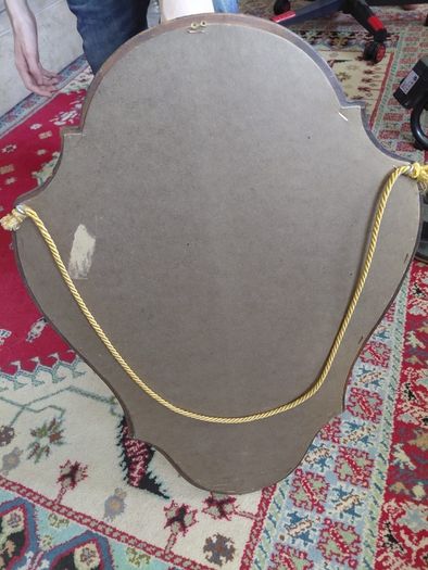 Vintage solid wood wall mirror