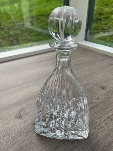 Heavy Cut Crystal Glass Decanter with Ball Stopper, 29cm, 1.63kg