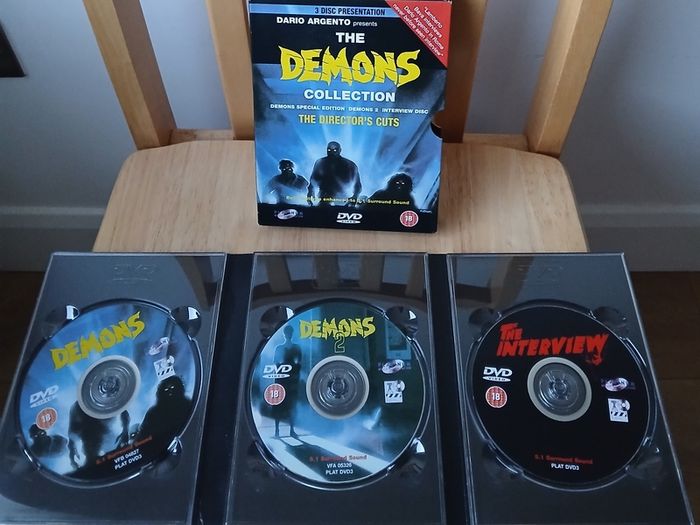 The Demons Collection DVD Box Set Dario Argento Demons Demons 2 Interview Disc Region 2