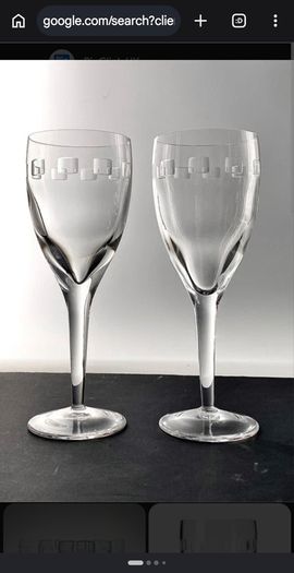 John Rocha 25cm GEO Goblet (V Large & Rare) Red Wine x 6