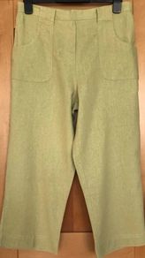 Size 12. Green Linen Mix 3/4 Lengths by Mystify
