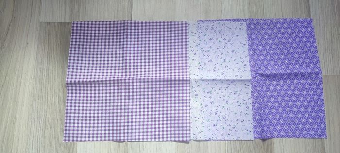 7x Mixed patterns 25cm x 25cm fabric pieces