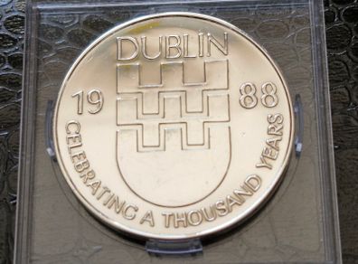 Scarce Tara 1988 Dublin Millennium Anna Livia 1 oz Silver Medallion